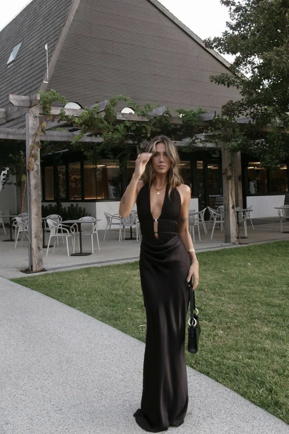 Misha Celine Maxi Dress Black Size S & M